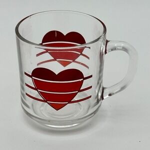 LUMINARC Glass Mug with Heart 39 Valentine's Day Anniversary Love